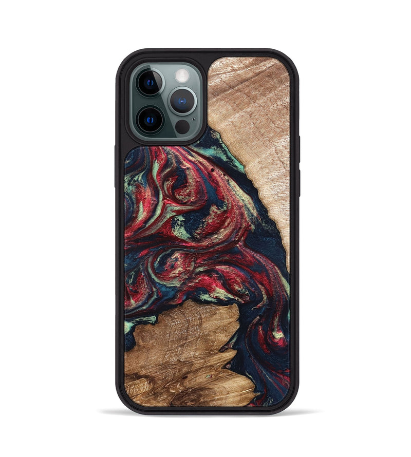 iPhone 12 Pro Wood Phone Case - Bobbye (Red, 821268)