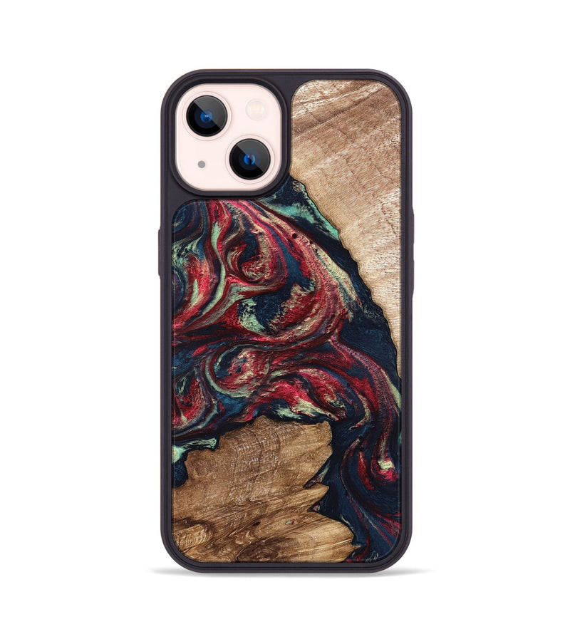 iPhone 14 Wood Phone Case - Bobbye (Red, 821268)