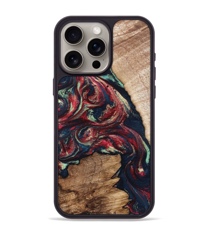 iPhone 15 Pro Max Wood Phone Case - Bobbye (Red, 821268)