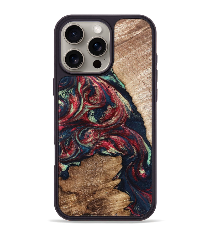 iPhone 16 Pro Max Wood Phone Case - Bobbye (Red, 821268)