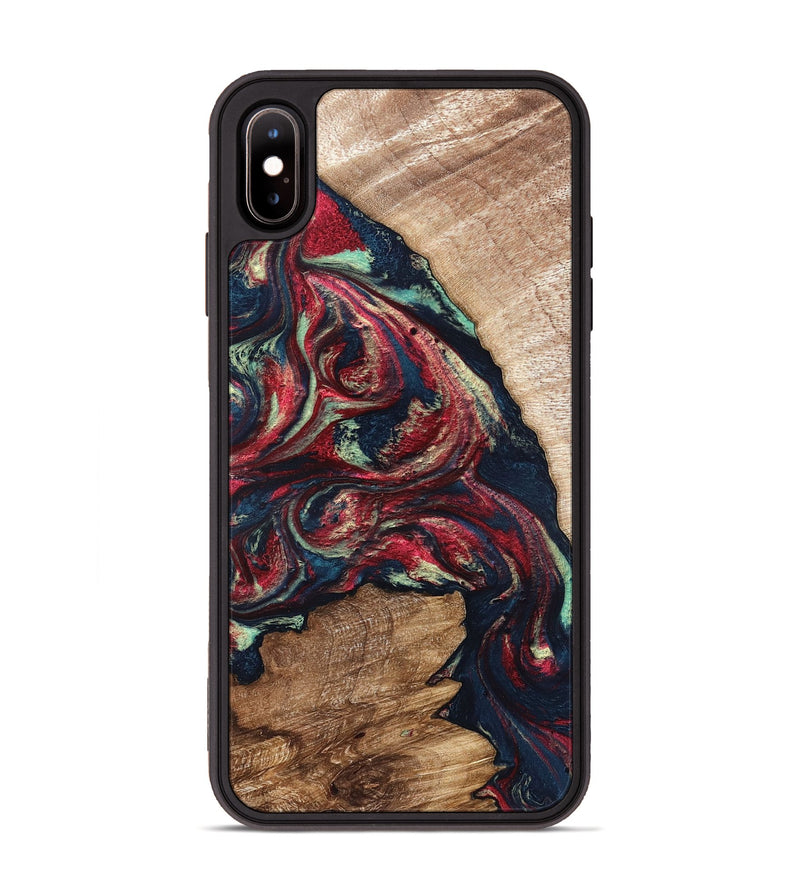 iPhone Xs Max Wood Phone Case - Bobbye (Red, 821268)