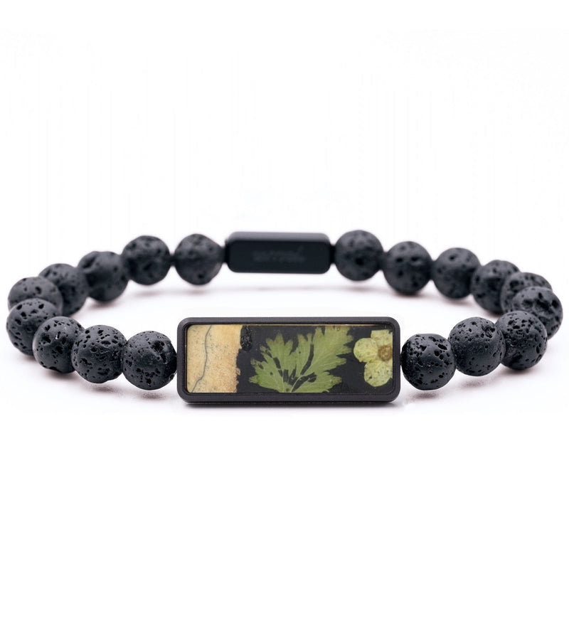 Lava Bead Wood Bracelet - Reginald (Bloom, 821287)