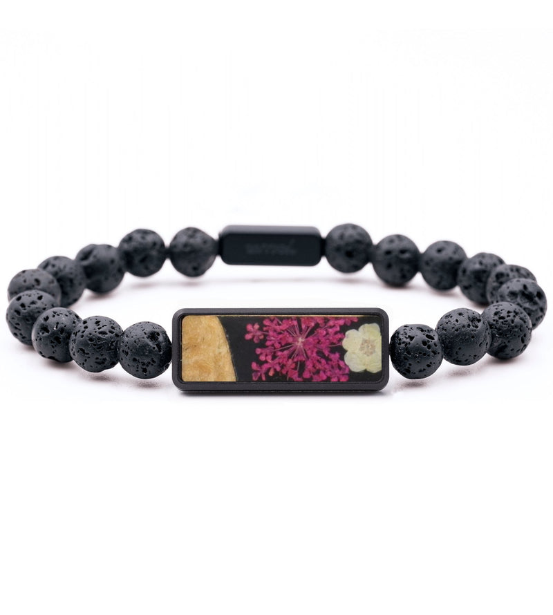 Lava Bead Wood Bracelet - Addie (Bloom, 821291)