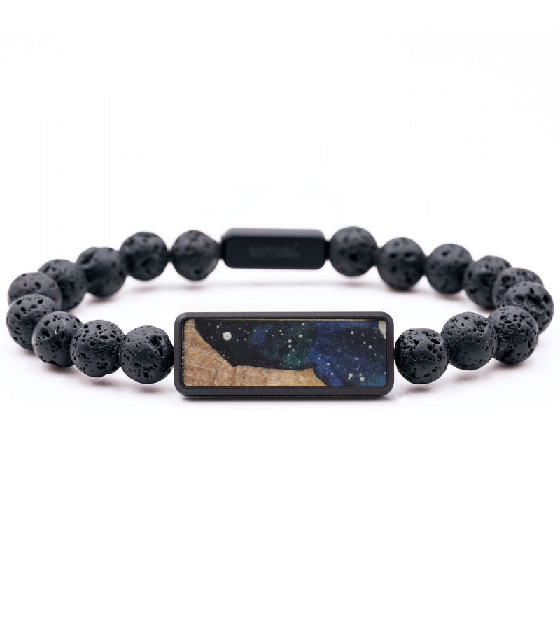 Lava Bead Wood Bracelet - Orlando (Cosmos, 821296)