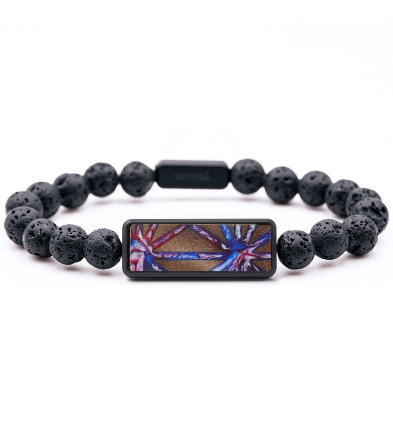 Lava Bead Wood Bracelet - Lynn (Pattern, 821318)