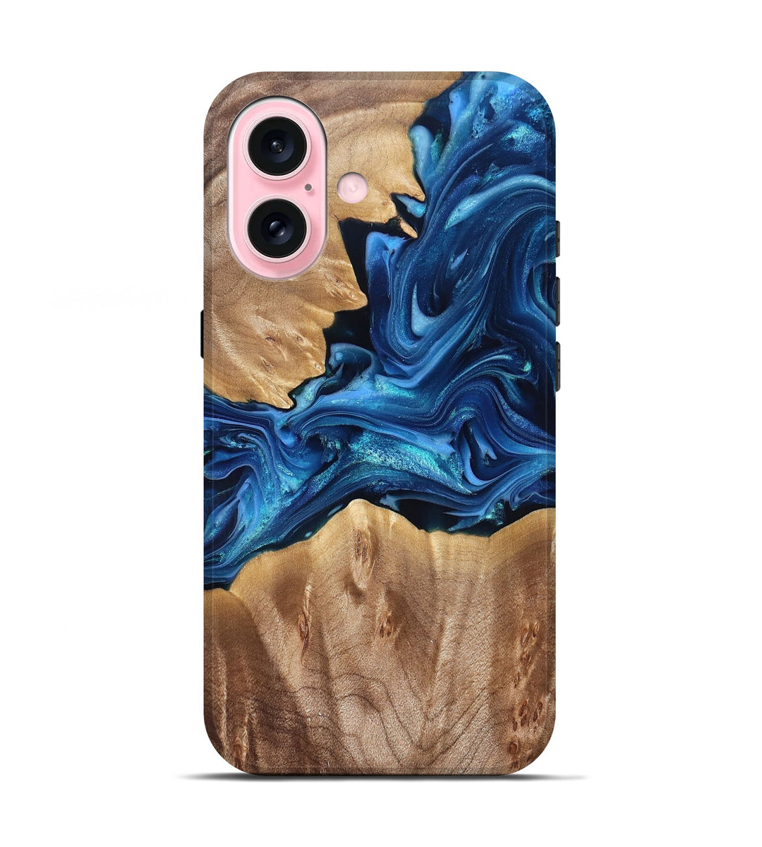 iPhone 17 Wood Live Edge Phone Case - Karrie (Blue, 821325)