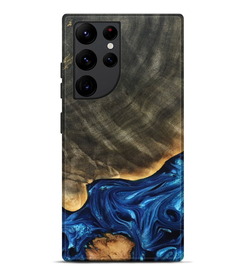 Galaxy S22 Ultra Wood Live Edge Phone Case - Fallon (Blue, 821326)