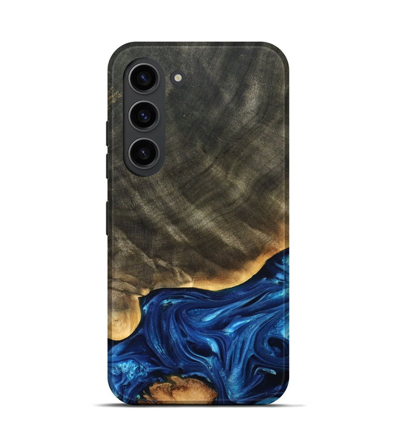 Galaxy S23 Wood Live Edge Phone Case - Fallon (Blue, 821326)
