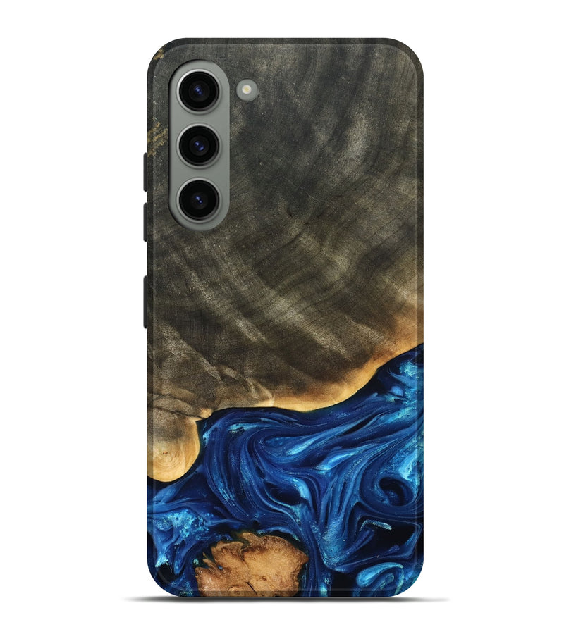 Galaxy S23 Plus Wood Live Edge Phone Case - Fallon (Blue, 821326)