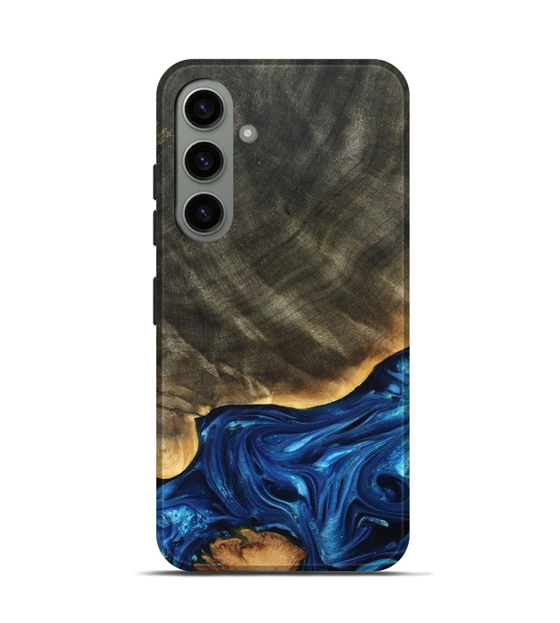 Galaxy S24 Wood Live Edge Phone Case - Fallon (Blue, 821326)