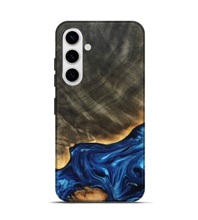 Galaxy S25 Wood Live Edge Phone Case - Fallon (Blue, 821326)