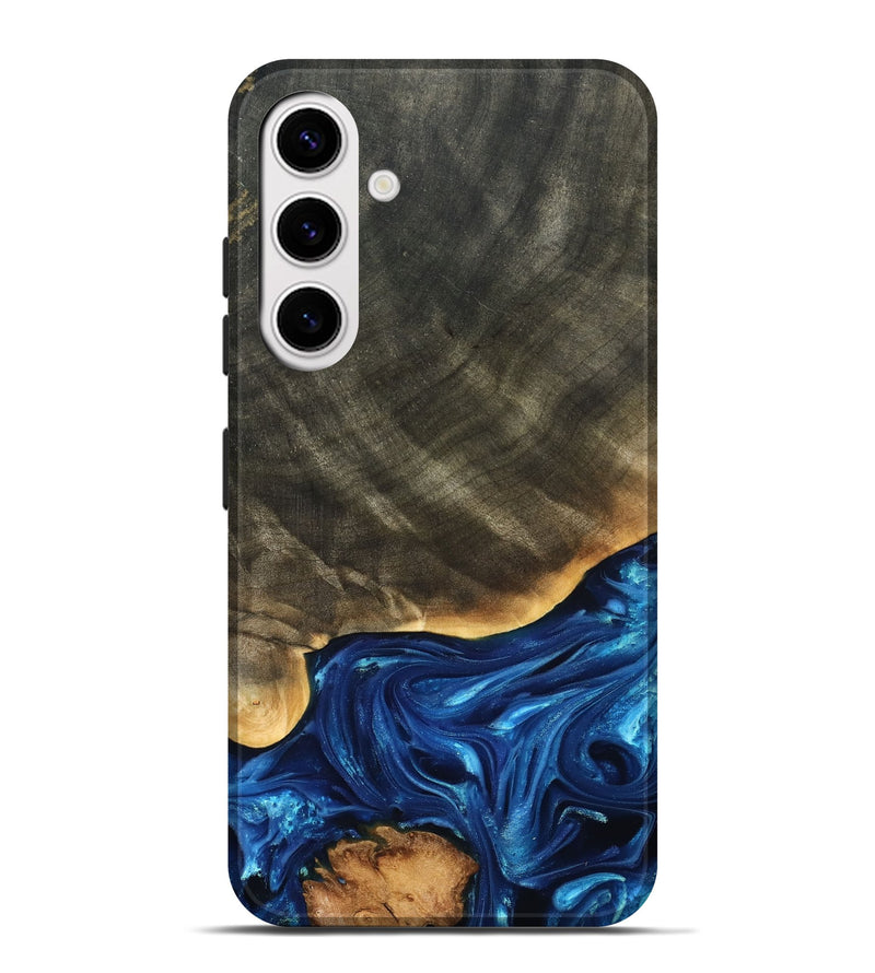 Galaxy S25 Plus Wood Live Edge Phone Case - Fallon (Blue, 821326)