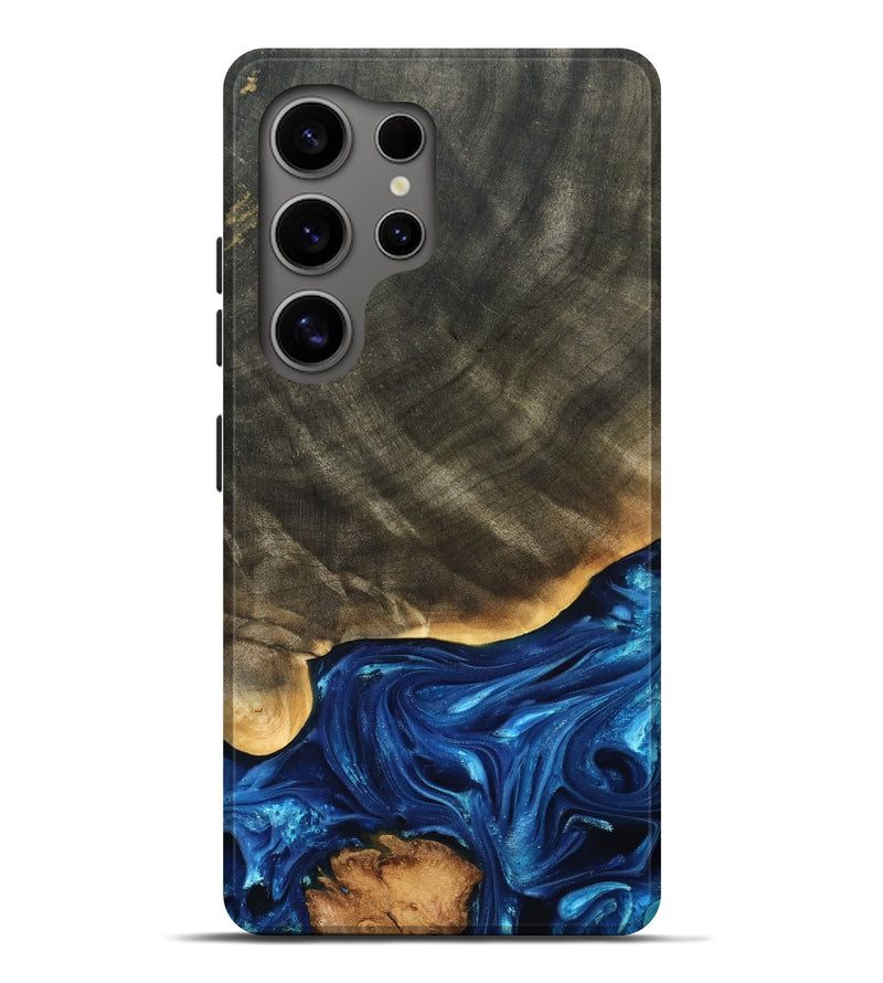 Galaxy S25 Ultra Wood Live Edge Phone Case - Fallon (Blue, 821326)