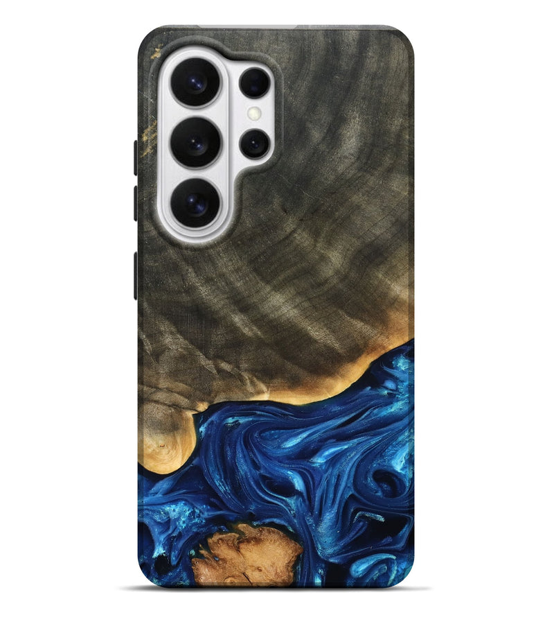 Galaxy S26 Ultra Wood Live Edge Phone Case - Fallon (Blue, 821326)