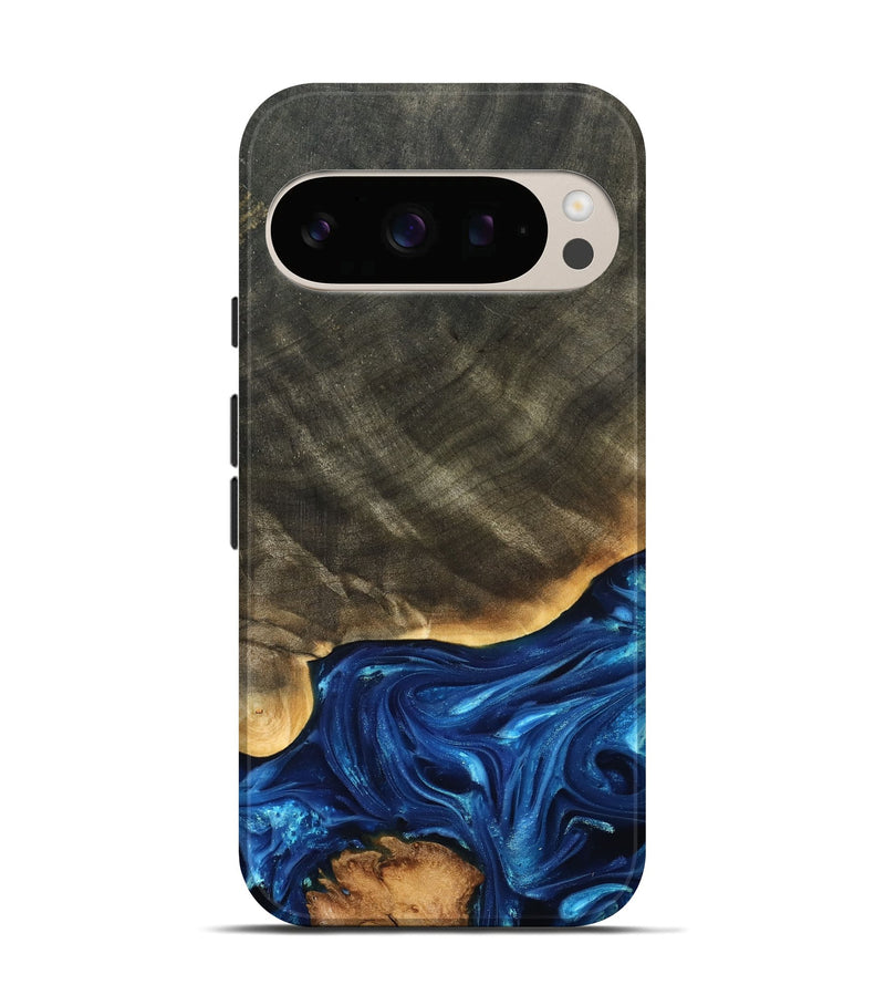 Pixel 10 Wood Live Edge Phone Case - Fallon (Blue, 821326)
