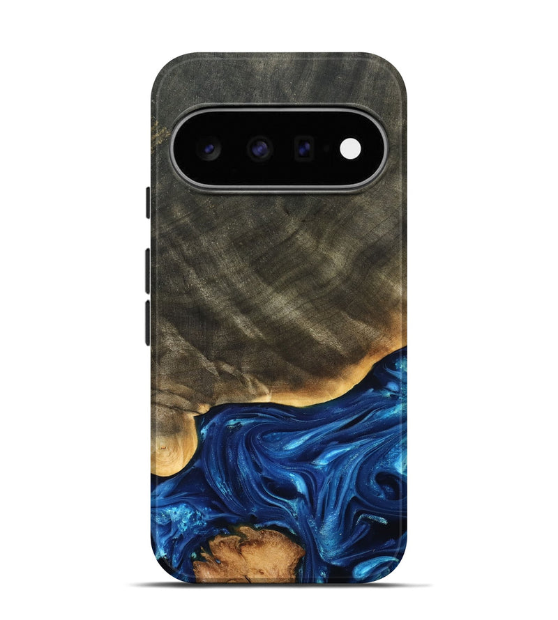 Pixel 11 Pro Wood Live Edge Phone Case - Fallon (Blue, 821326)