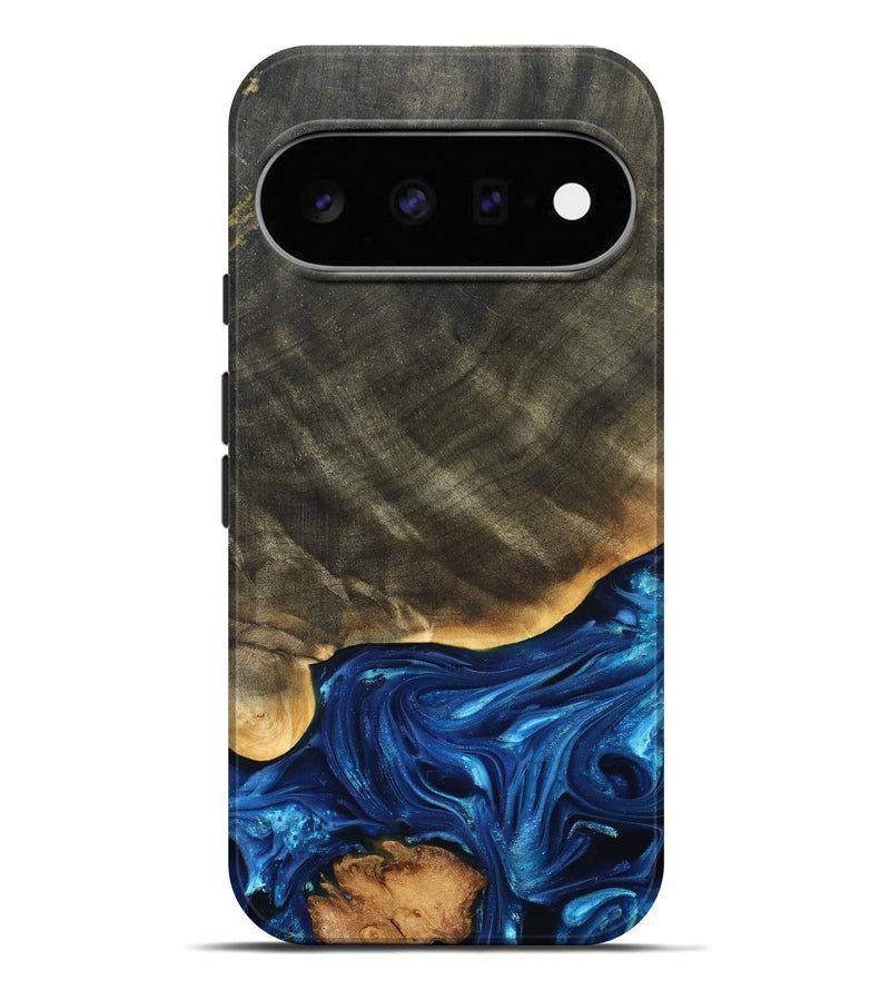 Pixel 11 Pro XL Wood Live Edge Phone Case - Fallon (Blue, 821326)