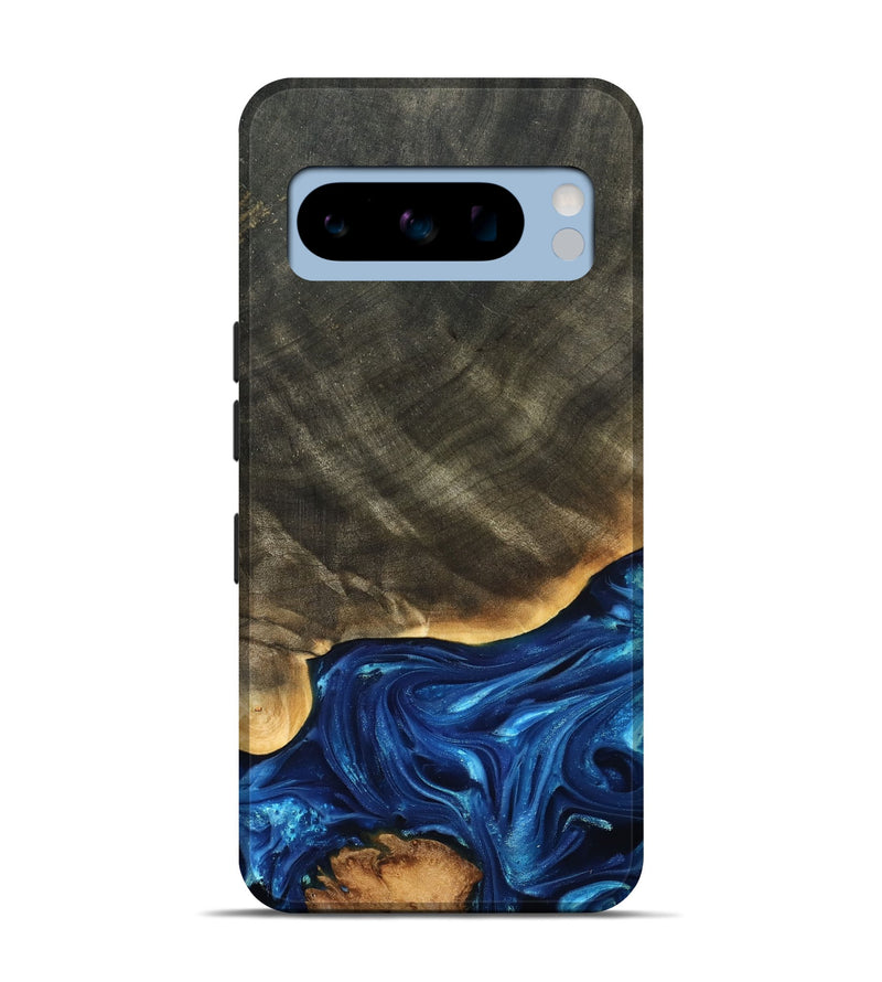 Pixel 8 Pro Wood Live Edge Phone Case - Fallon (Blue, 821326)