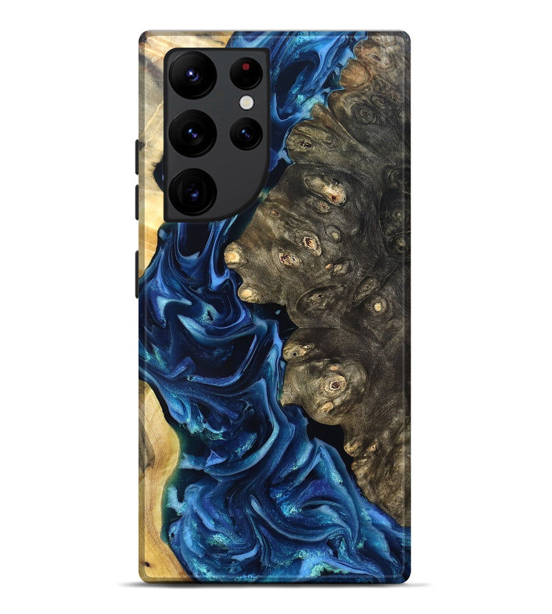 Galaxy S22 Ultra Wood Live Edge Phone Case - Kurtis (Blue, 821327)