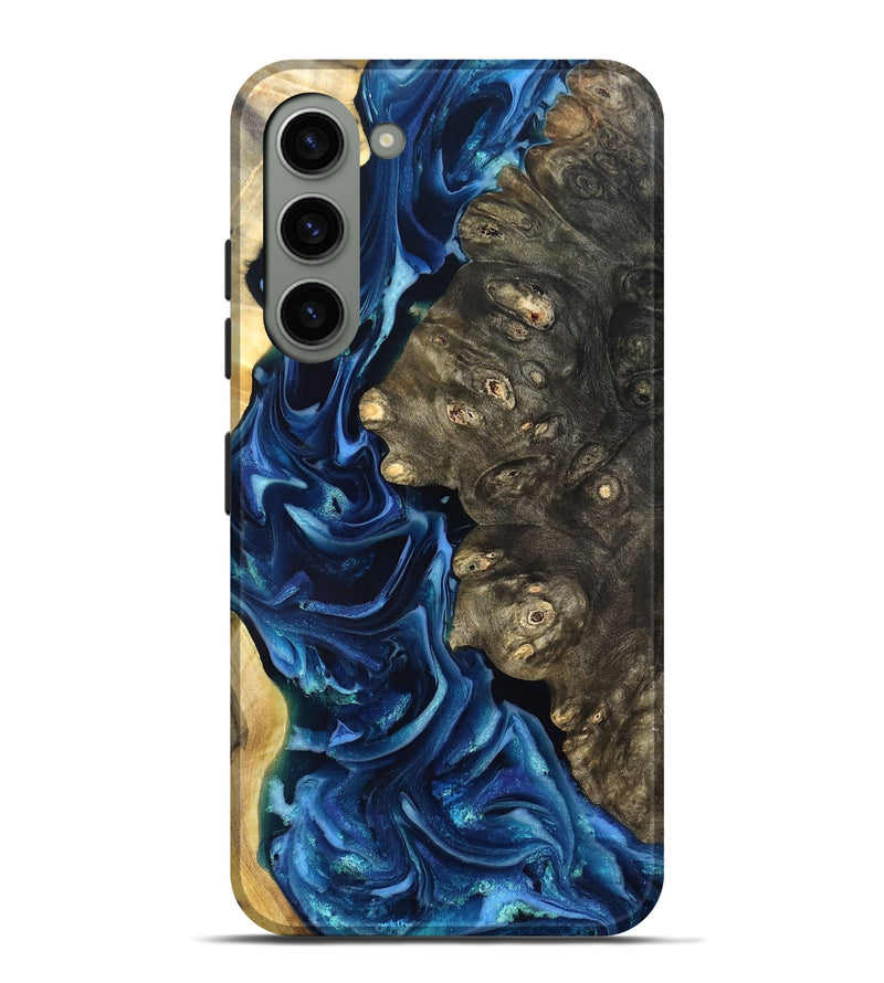 Galaxy S23 Plus Wood Live Edge Phone Case - Kurtis (Blue, 821327)