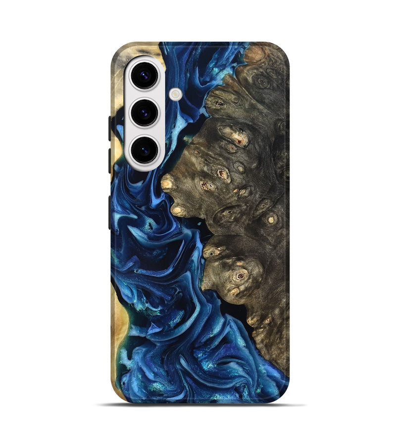 Galaxy S25 Wood Live Edge Phone Case - Kurtis (Blue, 821327)