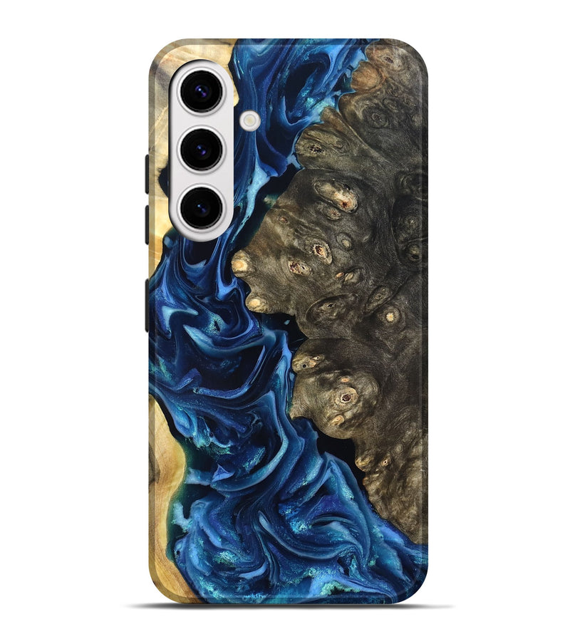 Galaxy S25 Plus Wood Live Edge Phone Case - Kurtis (Blue, 821327)