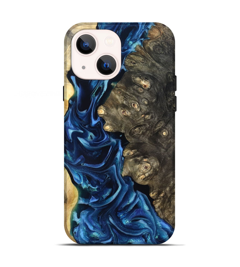 iPhone 13 Wood Live Edge Phone Case - Kurtis (Blue, 821327)