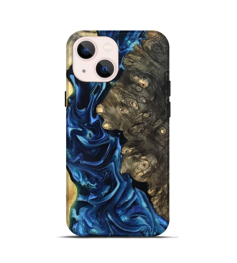 iPhone 13 mini Wood Live Edge Phone Case - Kurtis (Blue, 821327)