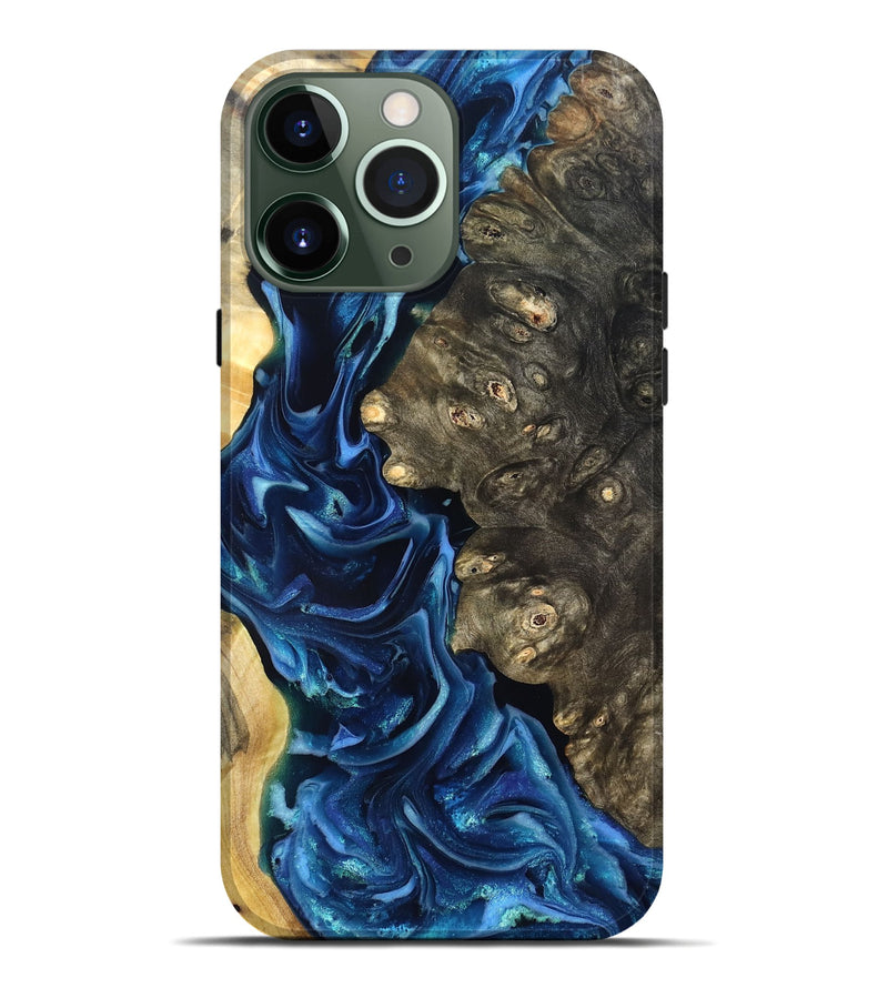 iPhone 13 Pro Max Wood Live Edge Phone Case - Kurtis (Blue, 821327)