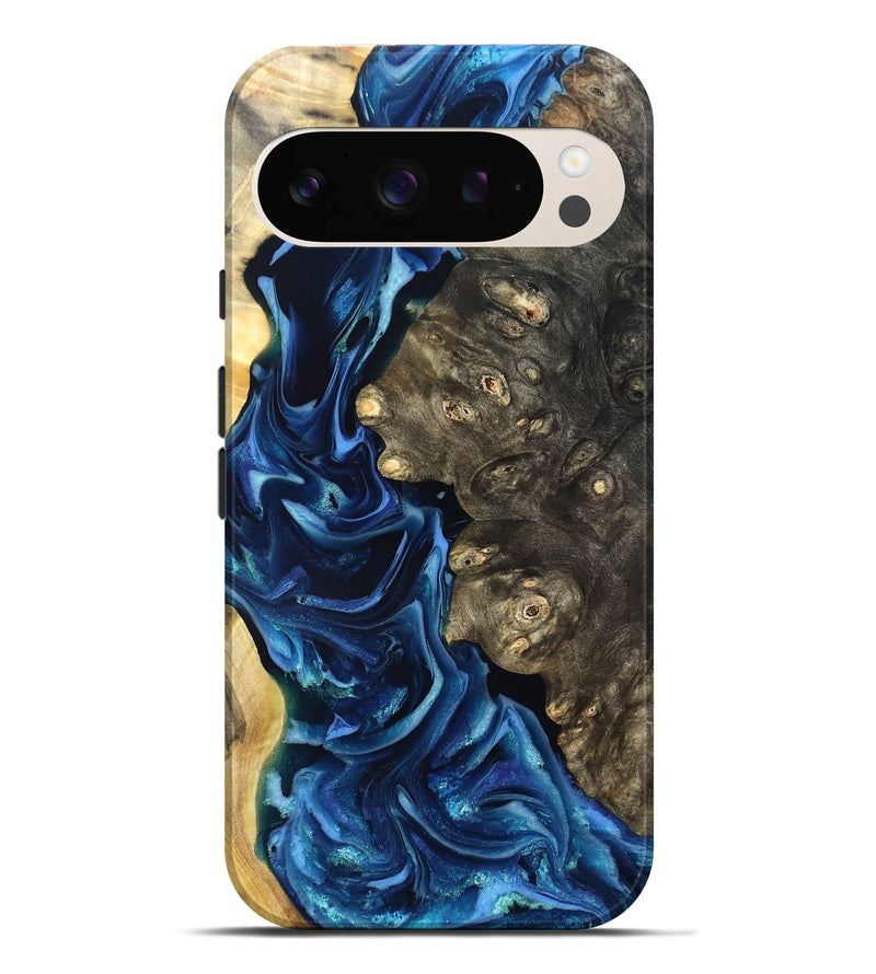Pixel 10 Pro XL Wood Live Edge Phone Case - Kurtis (Blue, 821327)