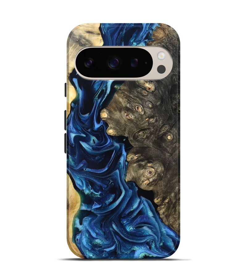 Pixel 9 Wood Live Edge Phone Case - Kurtis (Blue, 821327)