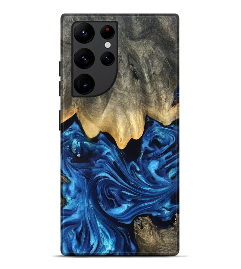 Galaxy S22 Ultra Wood Live Edge Phone Case - Phil (Blue, 821330)