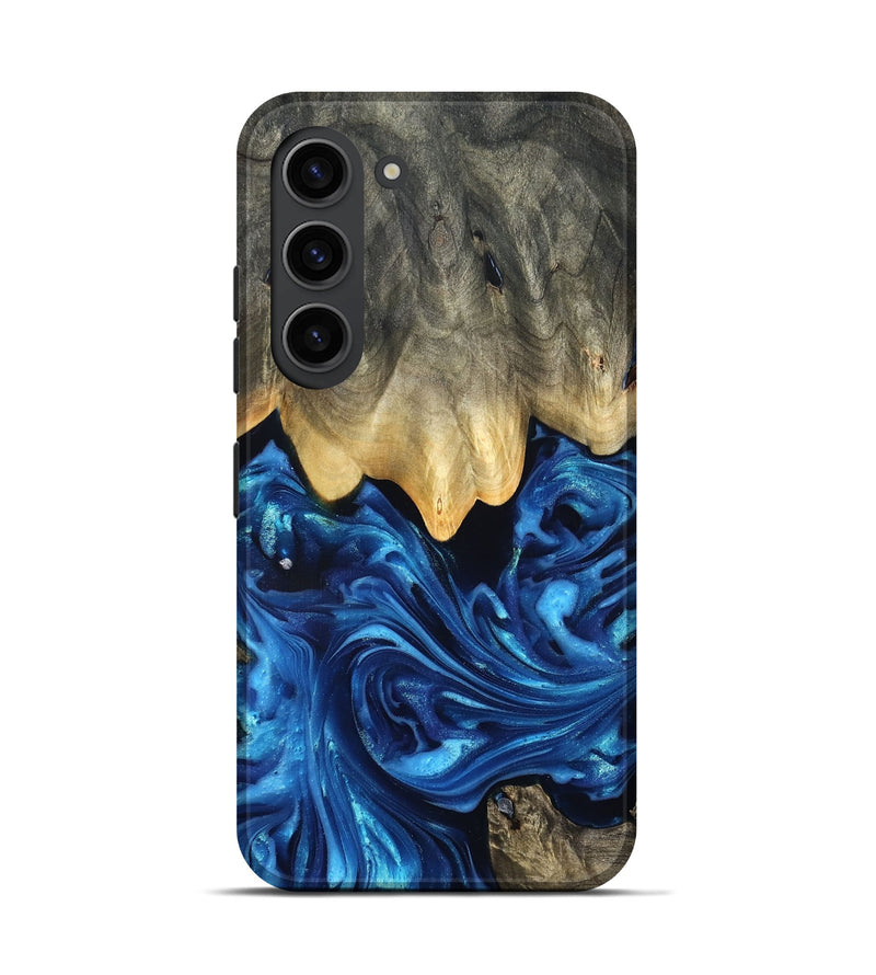 Galaxy S23 Wood Live Edge Phone Case - Phil (Blue, 821330)