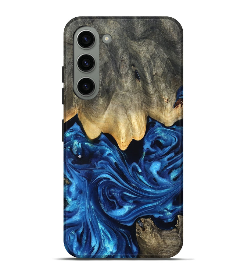 Galaxy S23 Plus Wood Live Edge Phone Case - Phil (Blue, 821330)