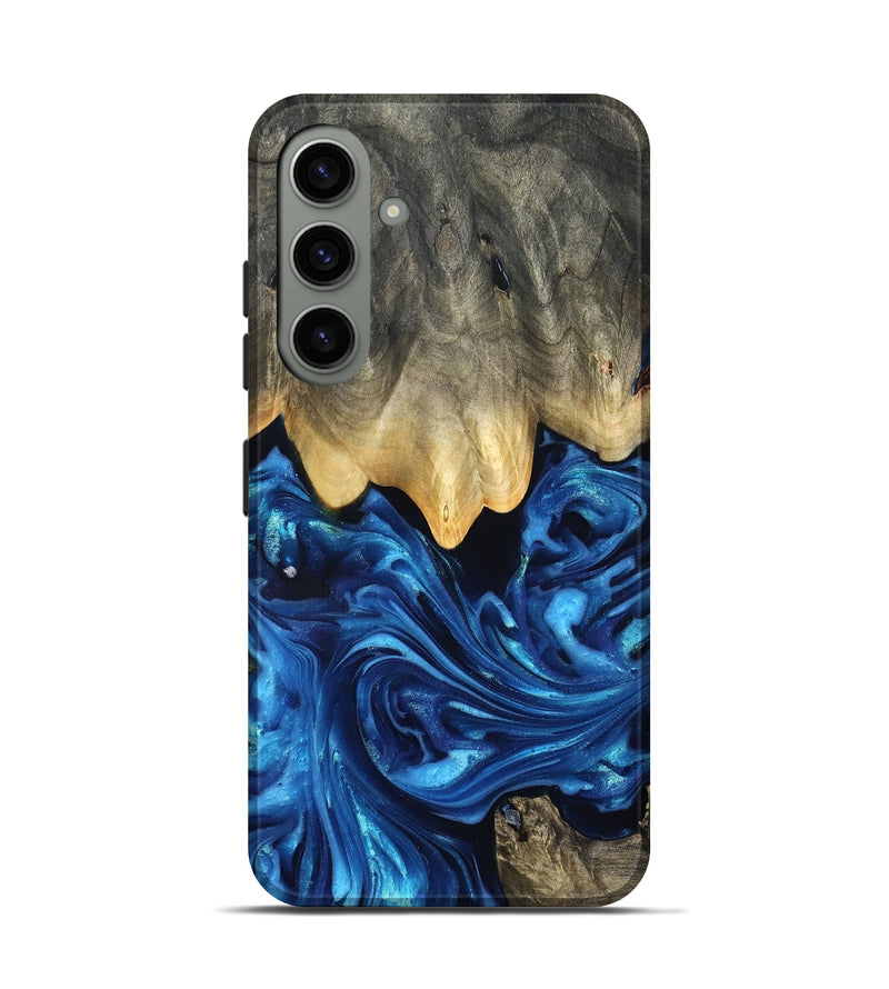 Galaxy S24 Wood Live Edge Phone Case - Phil (Blue, 821330)