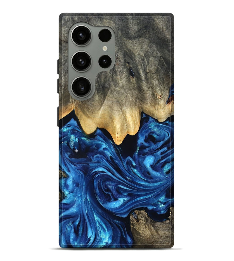 Galaxy S24 Ultra Wood Live Edge Phone Case - Phil (Blue, 821330)