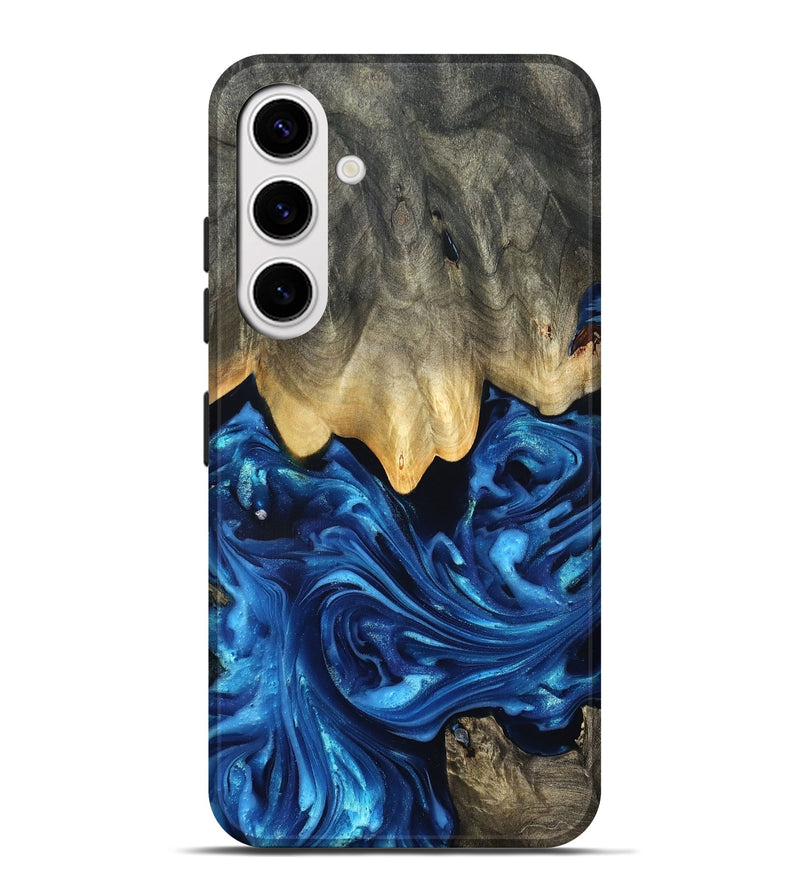 Galaxy S25 Plus Wood Live Edge Phone Case - Phil (Blue, 821330)