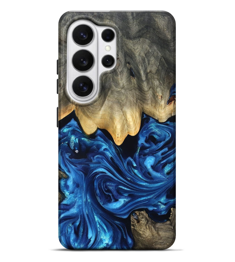 Galaxy S26 Ultra Wood Live Edge Phone Case - Phil (Blue, 821330)