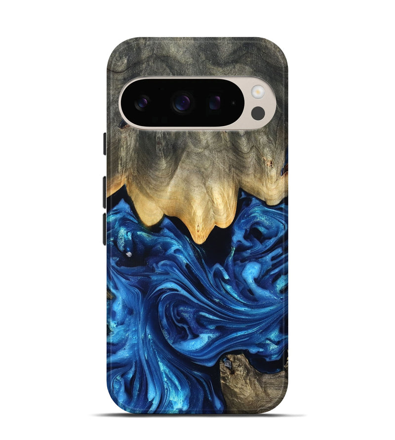 Pixel 10 Wood Live Edge Phone Case - Phil (Blue, 821330)