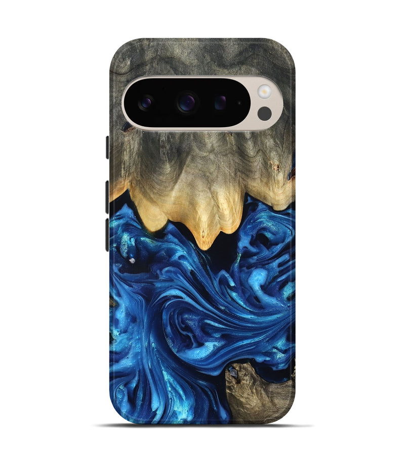 Pixel 9 Wood Live Edge Phone Case - Phil (Blue, 821330)