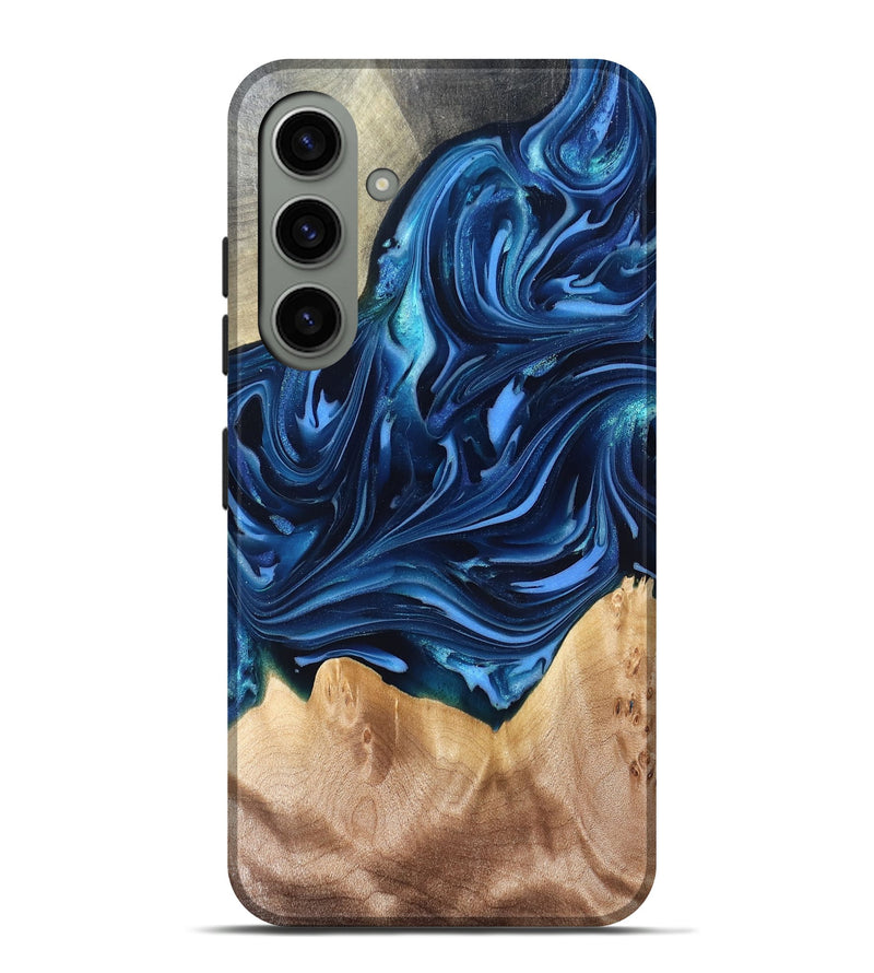 Galaxy S24 Plus Wood Live Edge Phone Case - Angelo (Blue, 821332)