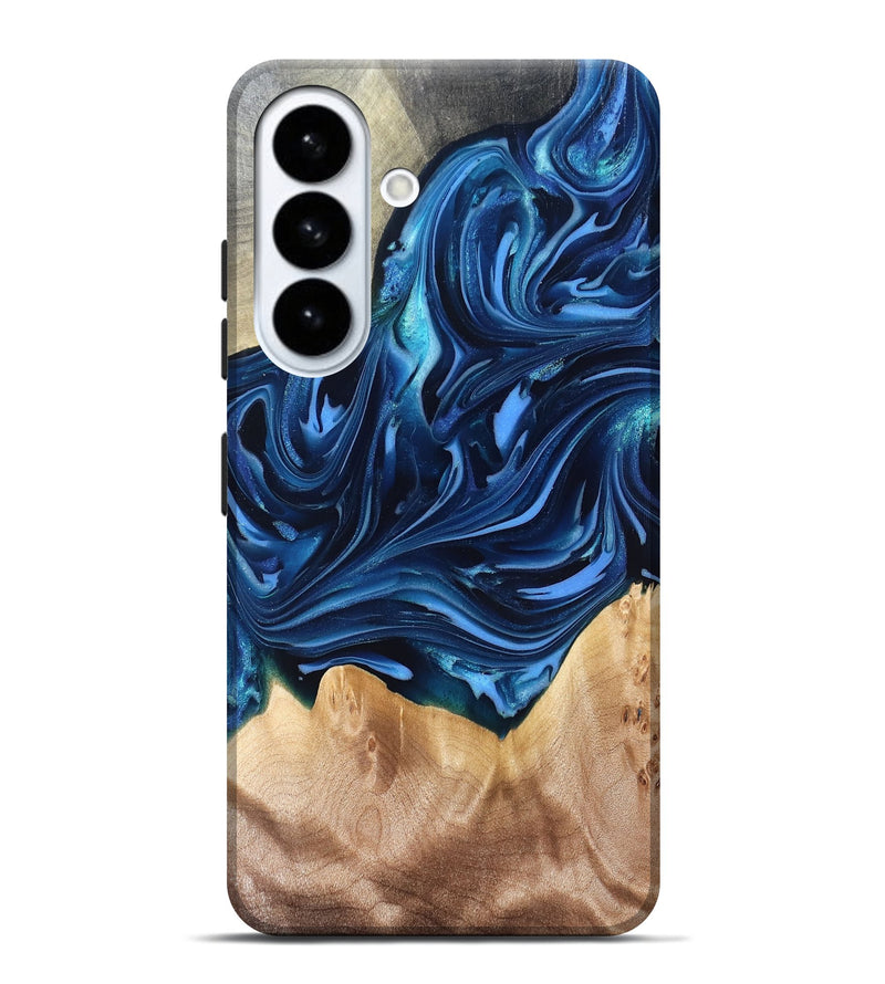 Galaxy S26 Plus Wood Live Edge Phone Case - Angelo (Blue, 821332)