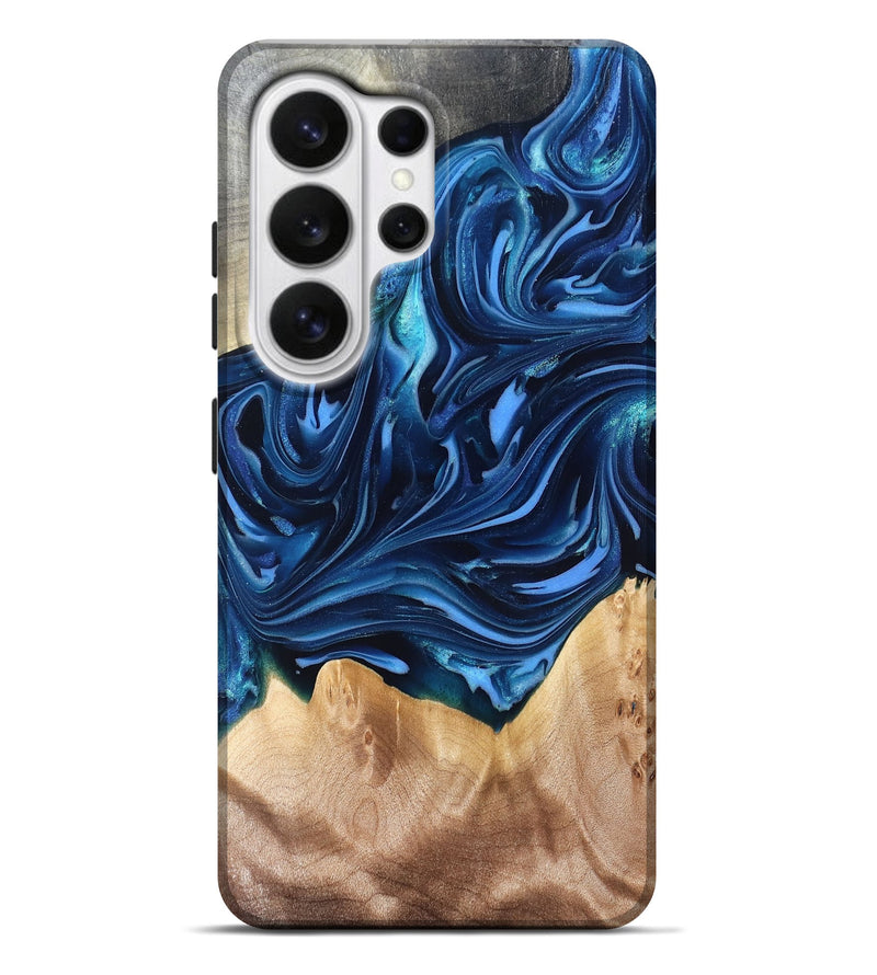 Galaxy S26 Ultra Wood Live Edge Phone Case - Angelo (Blue, 821332)