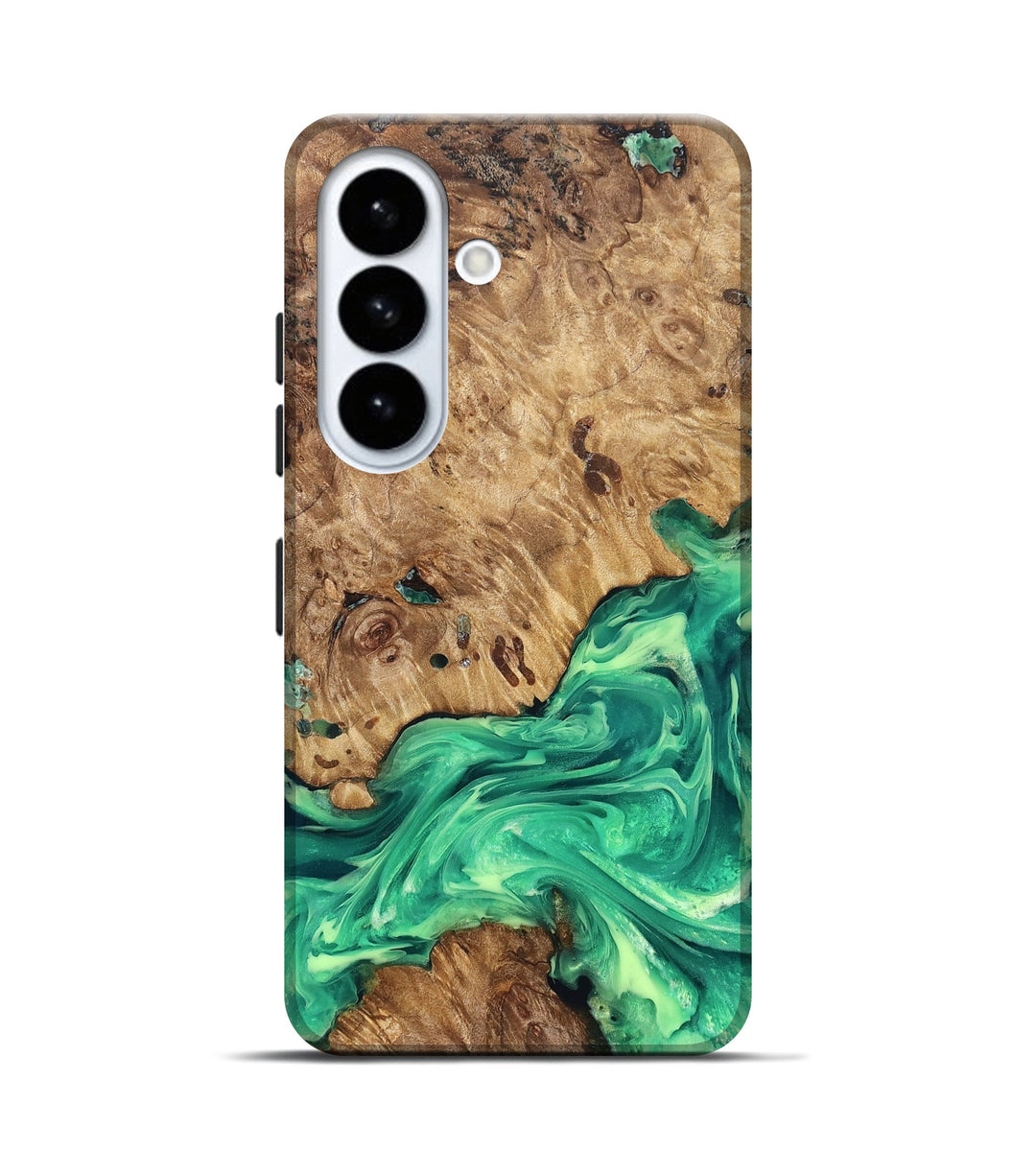 Galaxy S26 Wood Live Edge Phone Case - Katelin (Green, 821333)