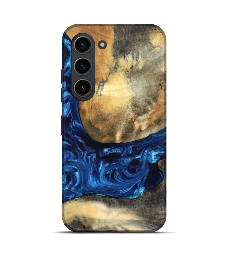 Galaxy S23 Wood Live Edge Phone Case - Mame (Blue, 821338)