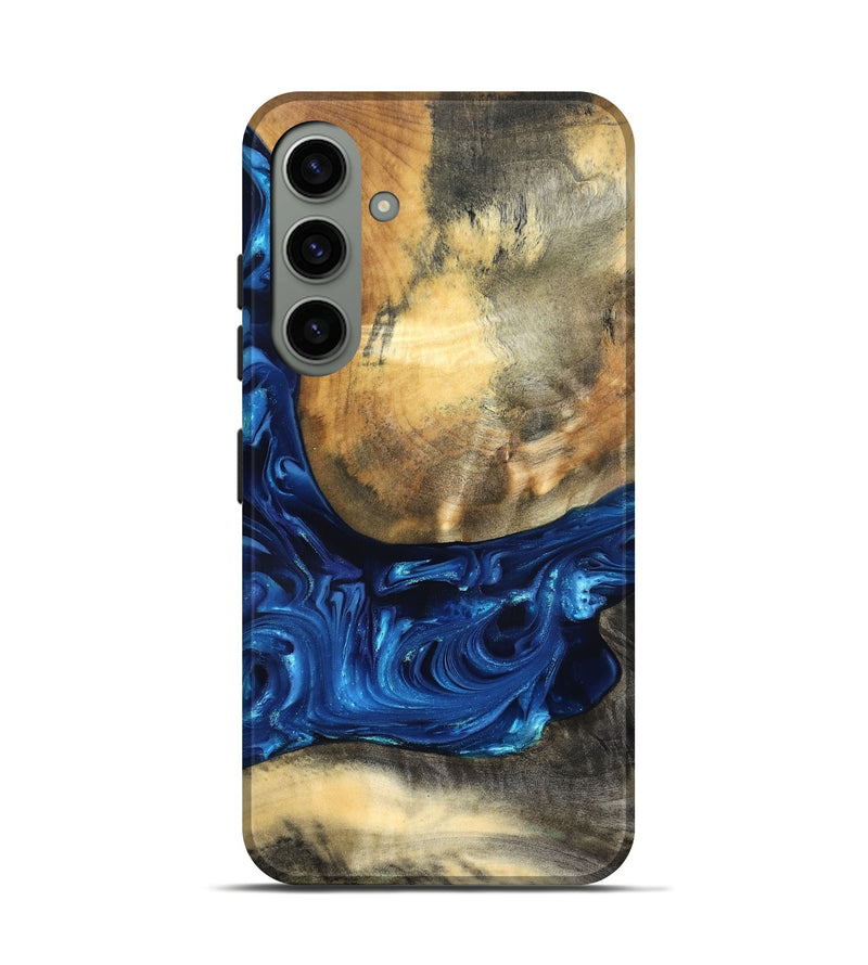 Galaxy S24 Wood Live Edge Phone Case - Mame (Blue, 821338)