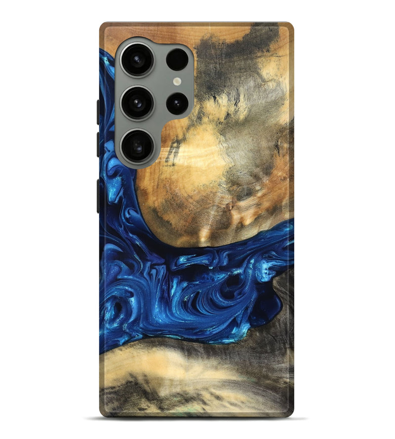 Galaxy S24 Ultra Wood Live Edge Phone Case - Mame (Blue, 821338)