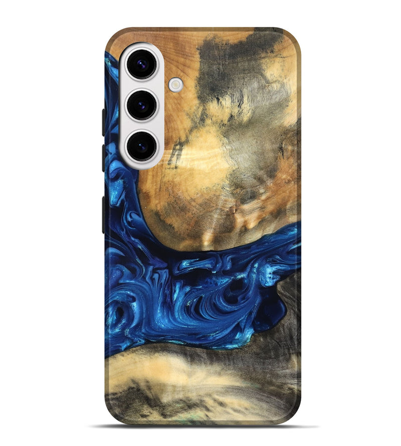 Galaxy S25 Plus Wood Live Edge Phone Case - Mame (Blue, 821338)