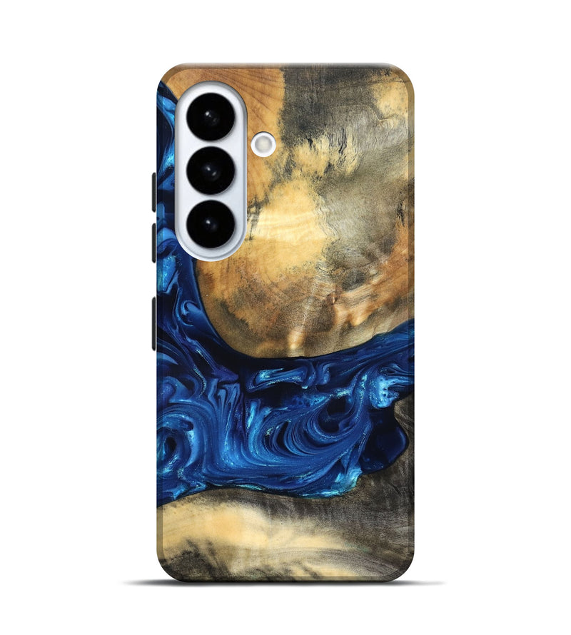 Galaxy S26 Wood Live Edge Phone Case - Mame (Blue, 821338)