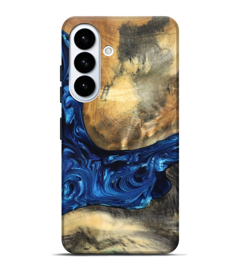 Galaxy S26 Plus Wood Live Edge Phone Case - Mame (Blue, 821338)